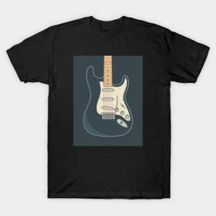 Dark Strat Guitar (White Pickguard) T-Shirt